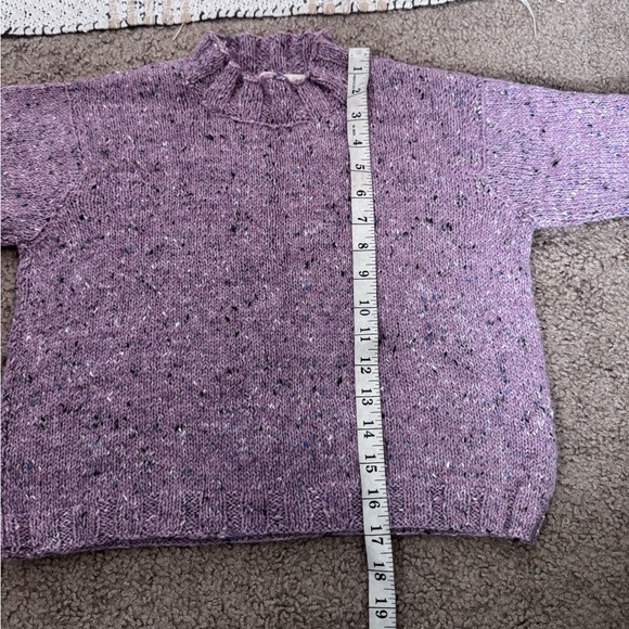 Elegant Mauve Knit Wool Sweater - Picture 6 of 10
